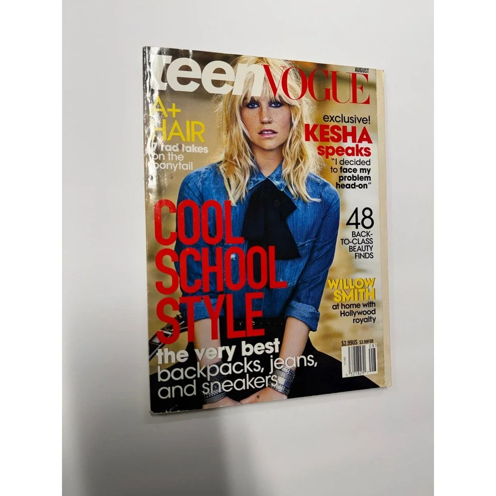 Teen Vogue August 2011 Kesha Cover Willow Smith Back to School Fashion Magazine
